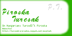 piroska turcsak business card